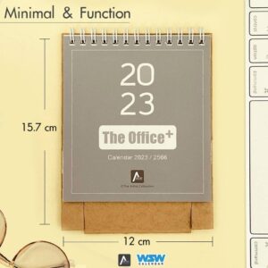 ปฏิทินตั้งโต๊ะ ปี 2566 Mini Stand The Office+ Metal Grey