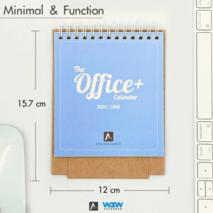 ปฏิทินตั้งโต๊ะ ปี 2566 Mini Stand The Office+ Pastel Blue